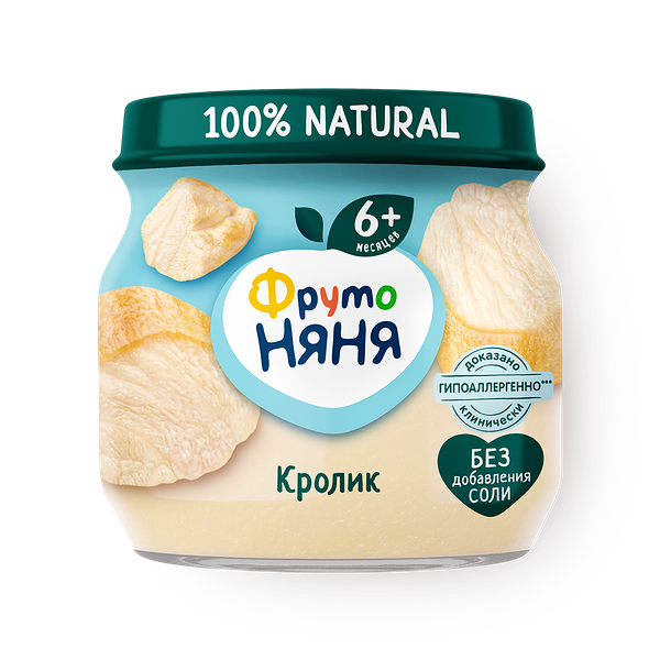 Пюре «ФрутоНяня» кролик с 6 месяцев
