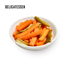 Delicatessen Pickled carrot sticks