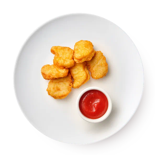 Малая порция наггетсы с кетчупом, 6 шт