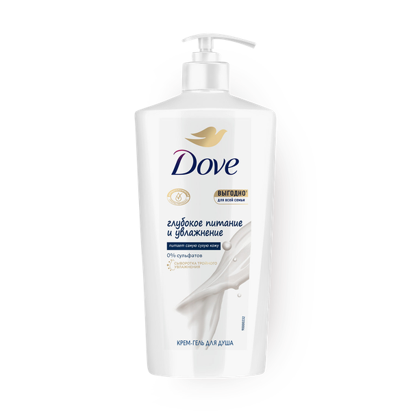 Крем-гель для душа Dove Глубокое питание и увлажнение
