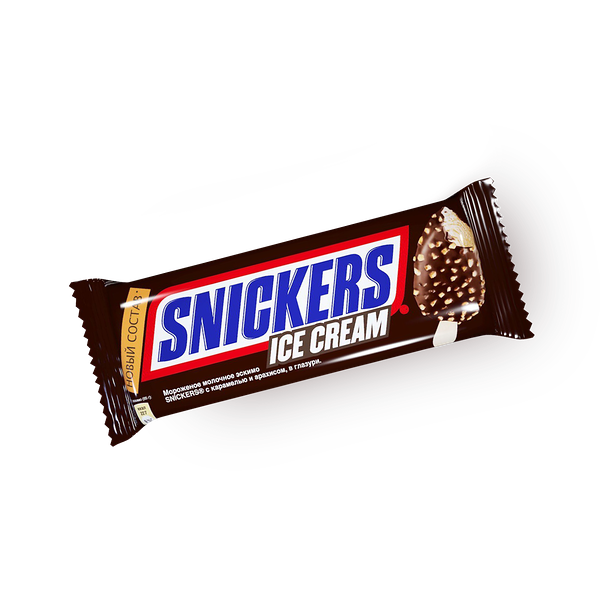 Мороже­ное Snickers карамель-арахис