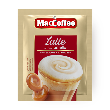 Кофейный напиток растворимый Latte al caramello MacCoffee со вкусом карамели