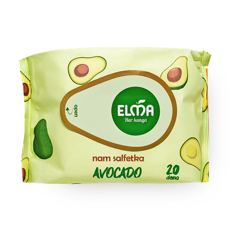 Влажные салфетки Elma Avocado