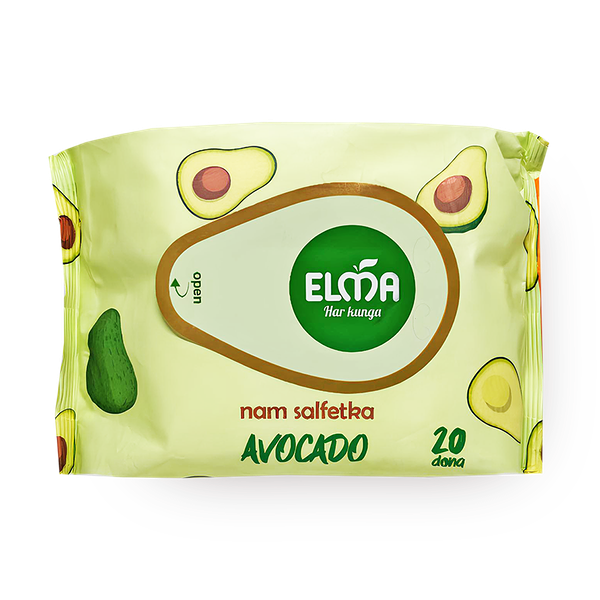 Влажные салфетки Elma Avocado