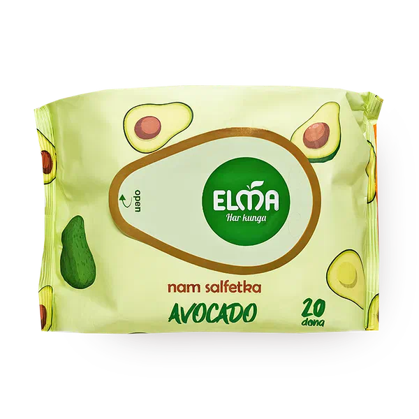 Влажные салфетки Elma Avocado