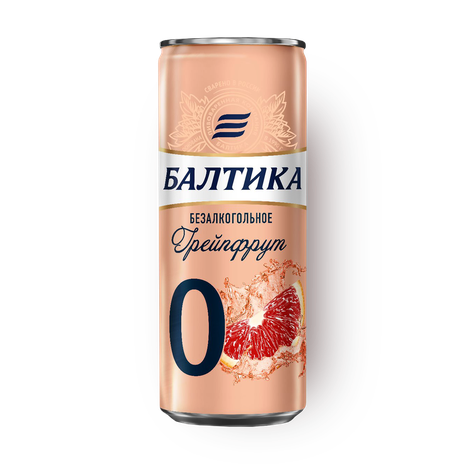 Пиво безалкогольное Грейпфрут «Балтика» №0 330 мл — купить по цене 59 ...