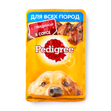 Корм для собак Pedigree с говяди­ной в соусе