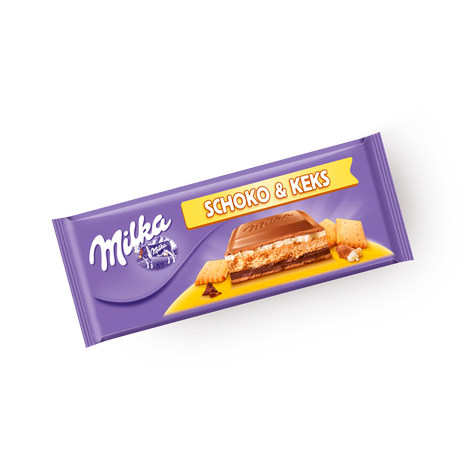 Milka milk chocolate biscuit