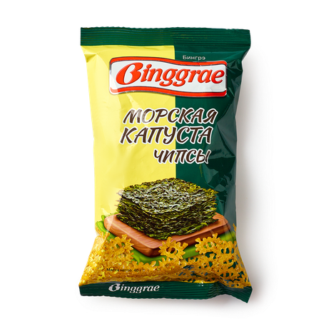 Чипсы Binggrae морская капуста, 40 г — купить с доставкой из Яндекс Лавки