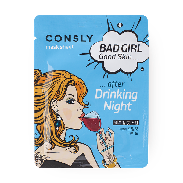 Тканевая маска для лица Consly Bad Girl Good Skin после вечеринки