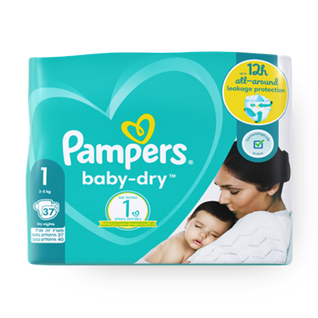 Pampers baby Dry diapers Newborn size 1