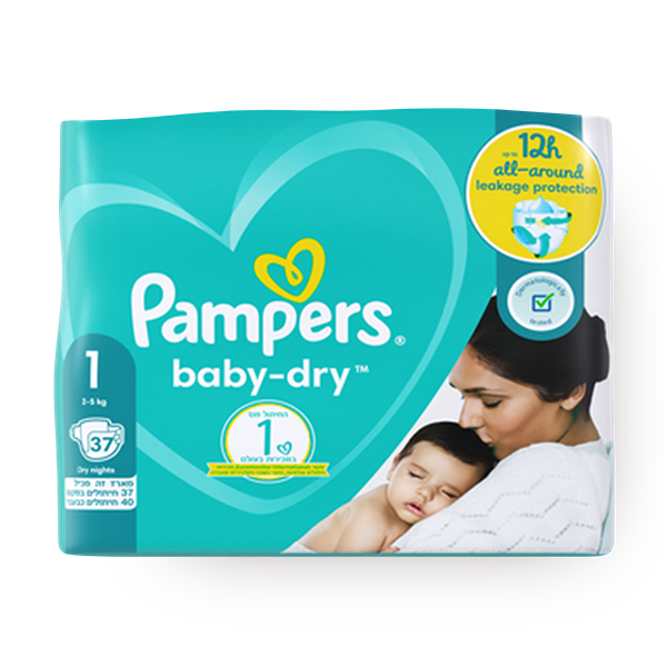 Pampers baby Dry diapers Newborn size 1