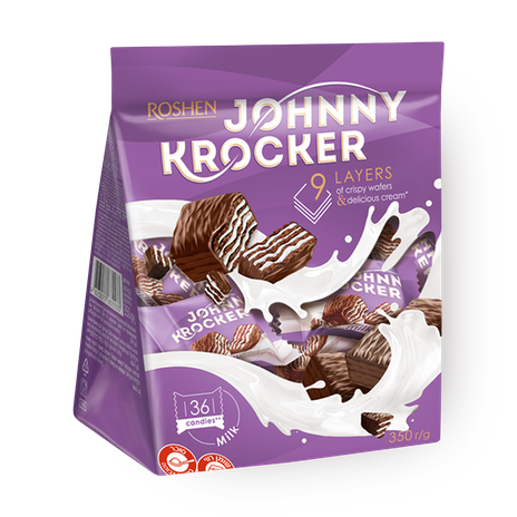 חטיף וופל רושן קרם חלב JOHNNY KROCKER