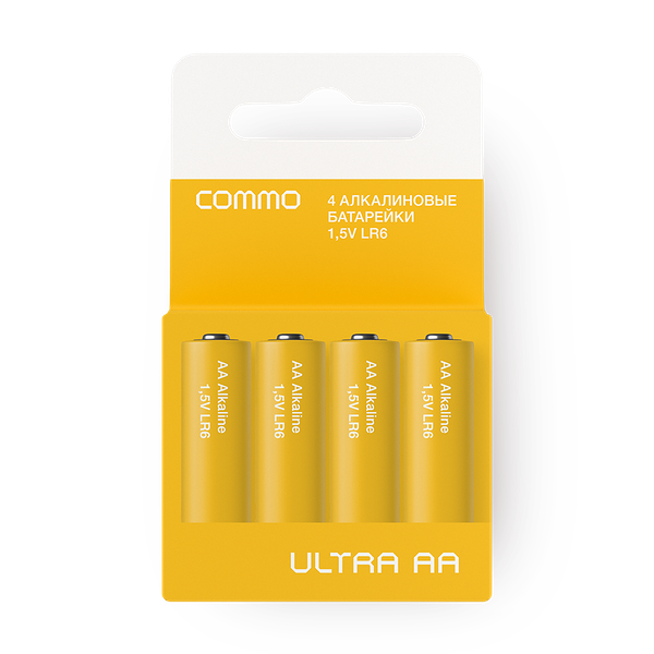 Батарейки алкалиновые Commo Ultra АА