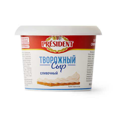 Сыр сливочный творожный President