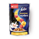 Влажный корм для кошек Felix Sensations Супервкус говядина с сыром