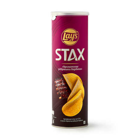 Чипсы Lay's Stax рёбрышки барбекю