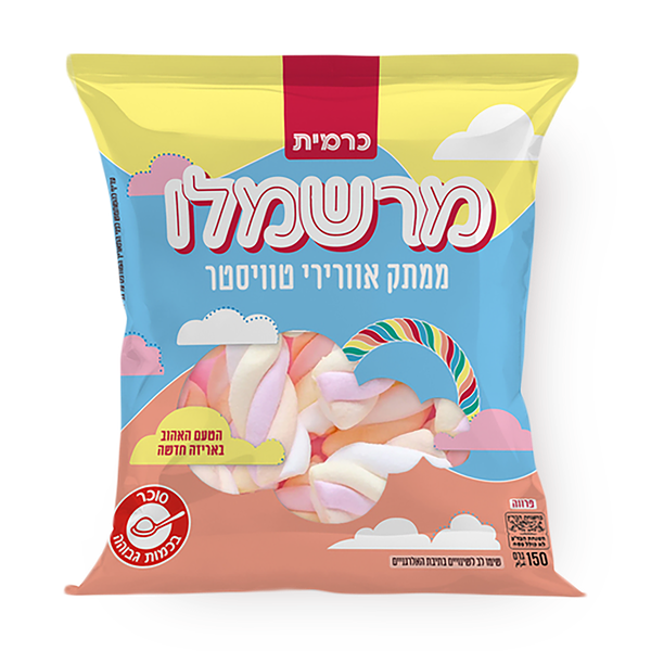 כרמית מרשמלו טוויסטר צבעוני