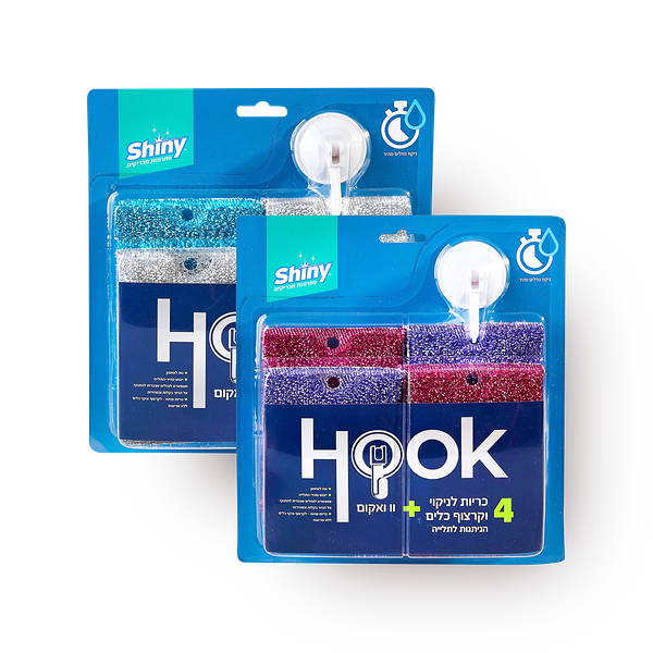 4 scrubbing sponge + Hook Pack