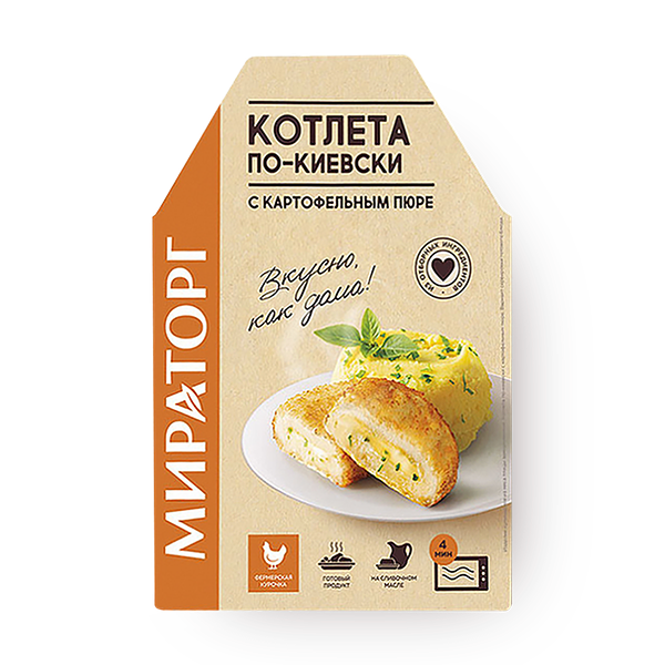 Котлета По-киевски с картофельным пюре «Мираторг»