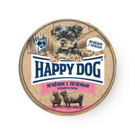 Влажный корм для собак Happy Dog Natur Line паштет ягнёнок с печенью, сердцем и рисом