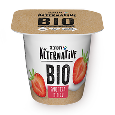 Alternative soy BIO strawberry pudding