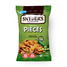 Snyders Pretzels pieces jalapeño flavored