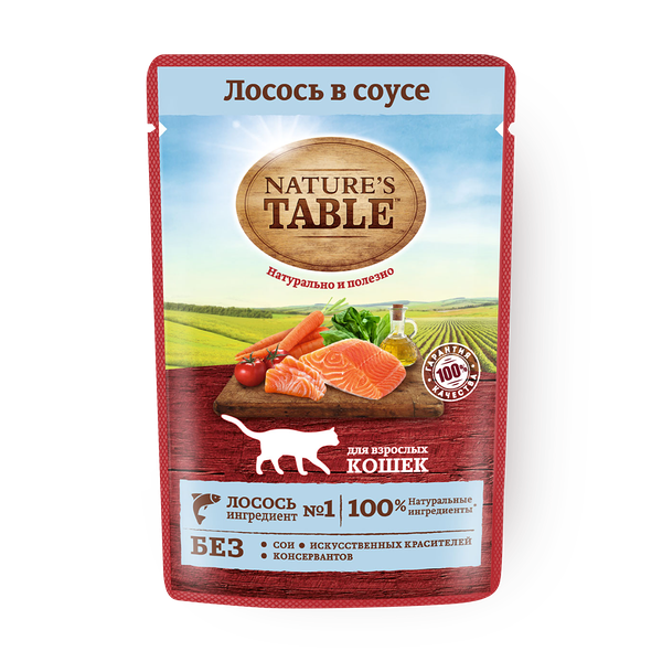 Корм для кошек Nature's Table лосось в соусе