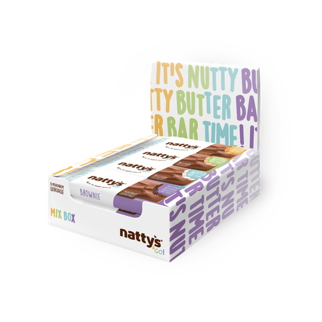 Батончик протеиновый Nattys&Go! Mix Box в молочном шоколаде ассорти без сахара