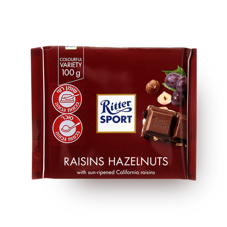Ritter Sport Milk chocolate with raisins and nuts