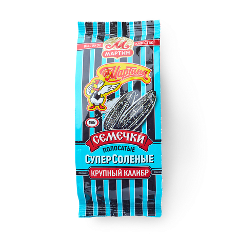 Семечки полосатые «От Мартина» суперсолёные крупный калибр, 150 г ...