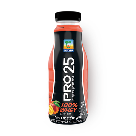 Pro 25 protein shake with peach and mango