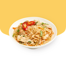 Asian spicy noodle chicken salad