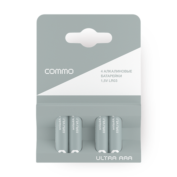 Батарейки алкалиновые Commo Ultra AAA
