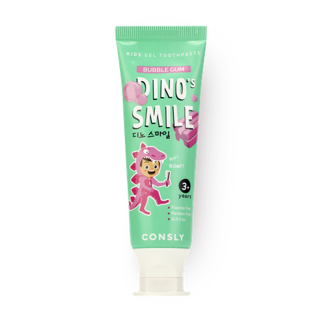 Зубная паста гелевая детская Consly Dino's Smile c ксилитом и вкусом жвачки