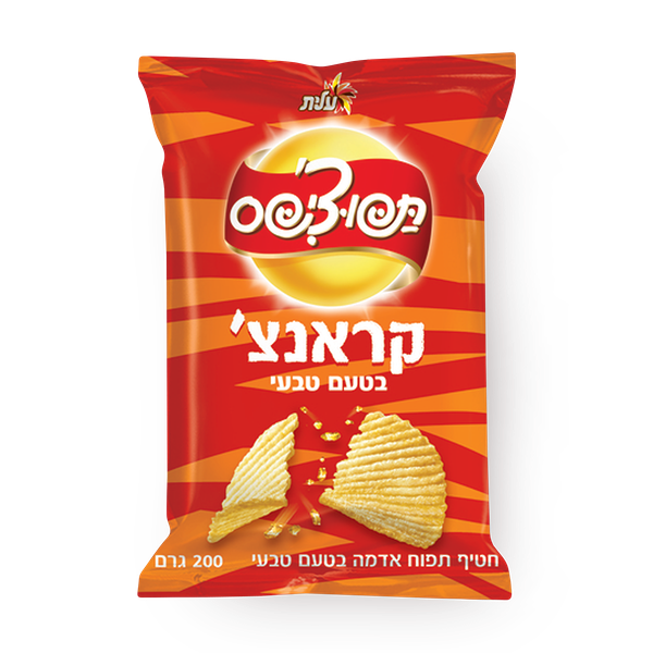 חטיף תפוצ'יפס קראנצ' בטעם טבעי