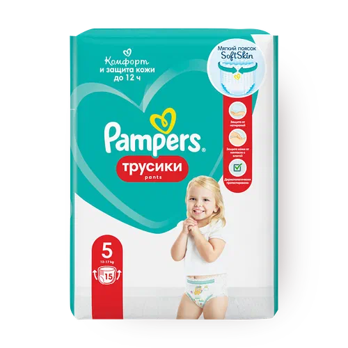 РАЗМЕРНАЯ СЕТКА ПОДГУЗНИКОВ И ТРУСИКОВ PAMPERS