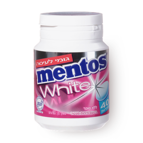 Mentos White Sugar free chewing gum bubble fresh