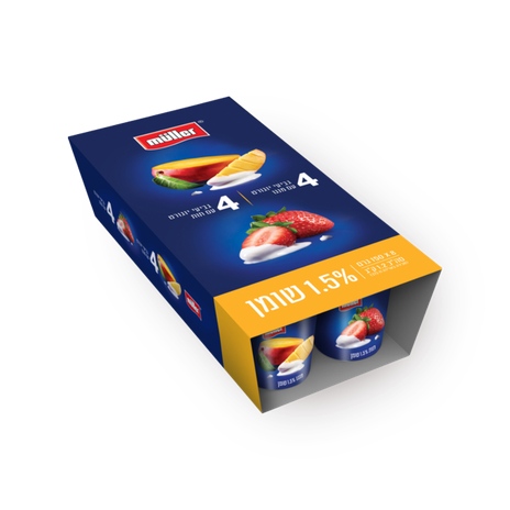 Muller Simply fruit Strawberry and mango pack 1.5%