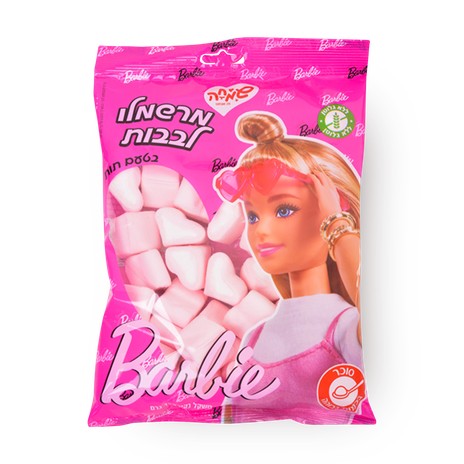 Strawberry marshmallow hearts pink and white barbie