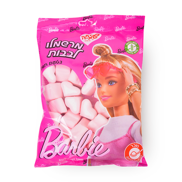 Strawberry marshmallow hearts pink and white barbie