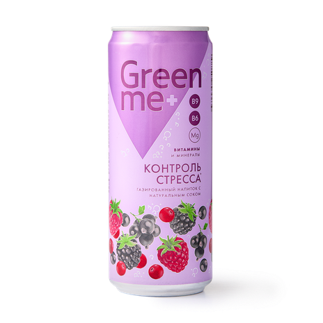 Напиток витаминный GreenMe+ Stress Control газированный