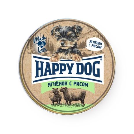 Влажный корм для собак Happy Dog Natur Line ягнёнок и рисом паштет