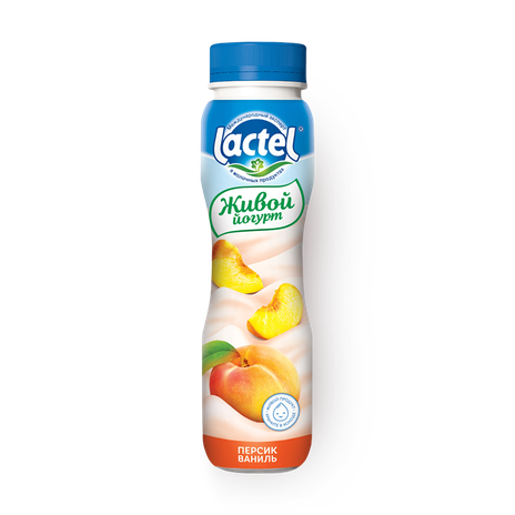 Йогурт питьевой Персик со вкусом ванили Lactel 1%