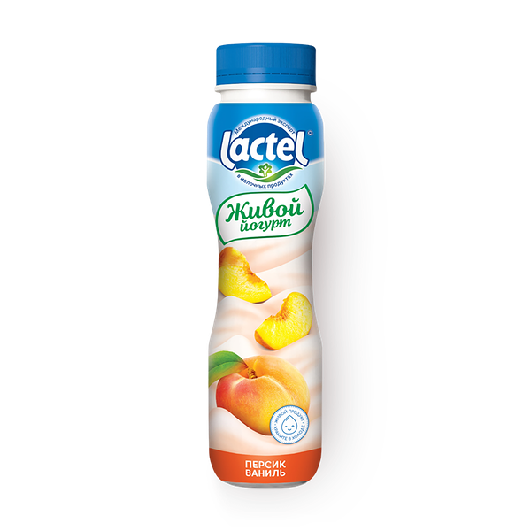 Йогурт питьевой Персик со вкусом ванили Lactel 1%