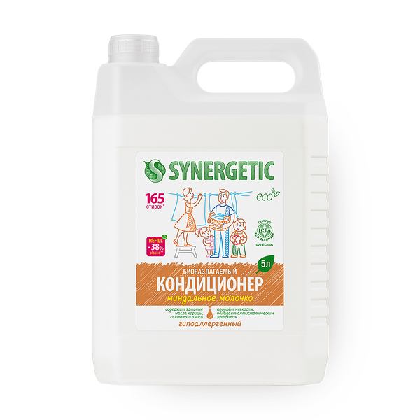 Кондиционер для белья Synergetic миндальное молочко