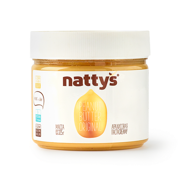 Паста арахисовая Nattys Original без добавления сахара