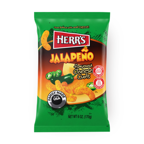 Herr's Jalapeno spicy cheese snack