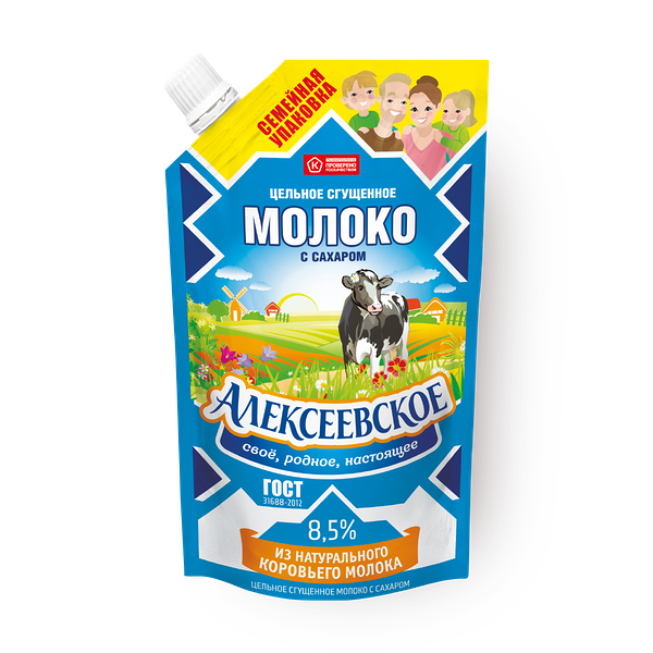 Молоко сгущённое с сахаром «Алексеевское» 8,5%