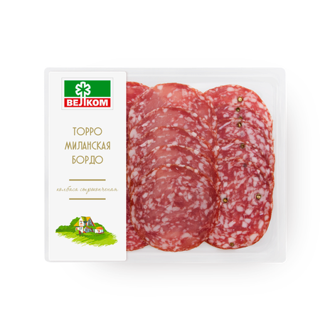 Колбаса Торро-Миланская-Бордо «Велком» сырокопчёная нарезка